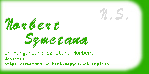 norbert szmetana business card